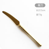 New Stainless Steel Golden Cutlery Set