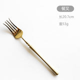 New Stainless Steel Golden Cutlery Set