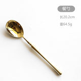 New Stainless Steel Golden Cutlery Set