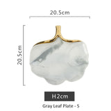 Glod Marble Ceramic Dinner Plate