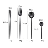 Black Gold Cutlery Set Dinner