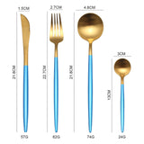 Black Gold Cutlery Set Dinner