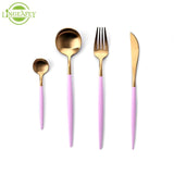 Black Gold Cutlery Set Dinner