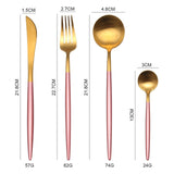 Black Gold Cutlery Set Dinner