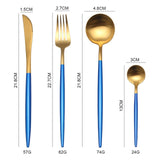 Black Gold Cutlery Set Dinner