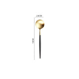 Black Gold Cutlery Set Dinner