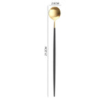 Black Gold Cutlery Set Dinner