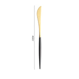 Black Gold Cutlery Set Dinner